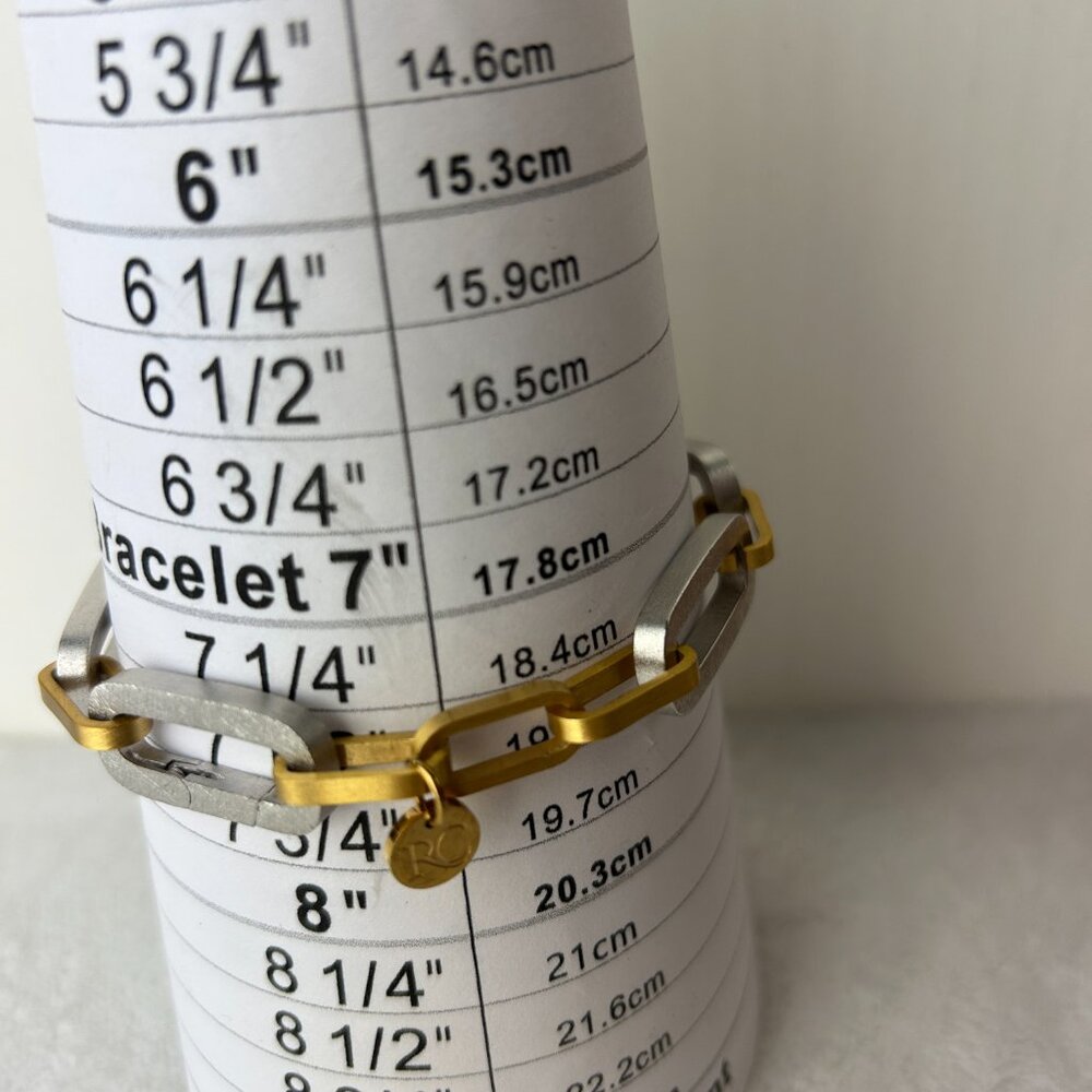 Rc Rustic Cuff Bracelet Rectangular Bar Link Sign… - image 2